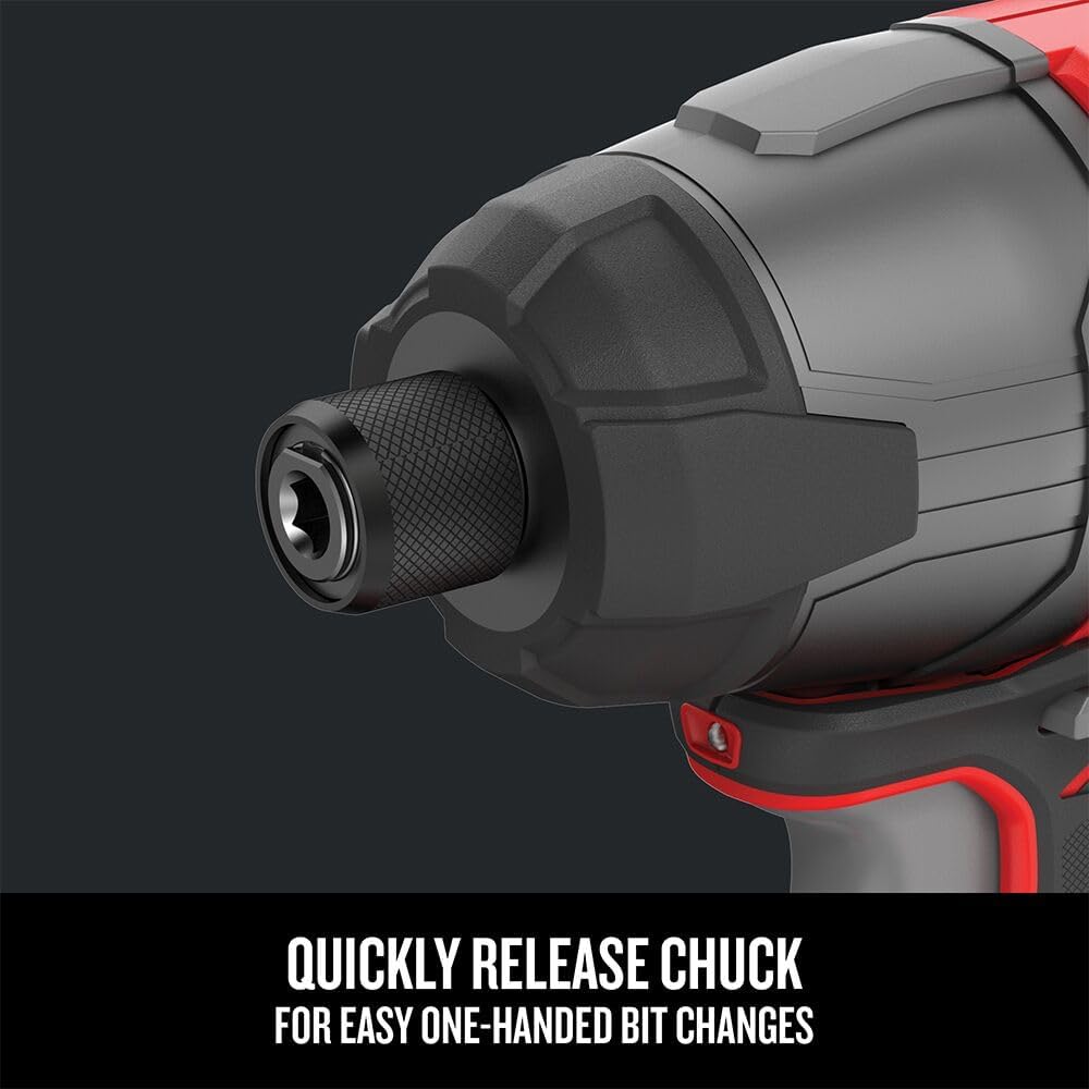 20V MAX Impact Driver Kit, 1/4 Inch, 2,800 RPM, LED Work light, Battery and Charger Included (CMCF800C1) wourant