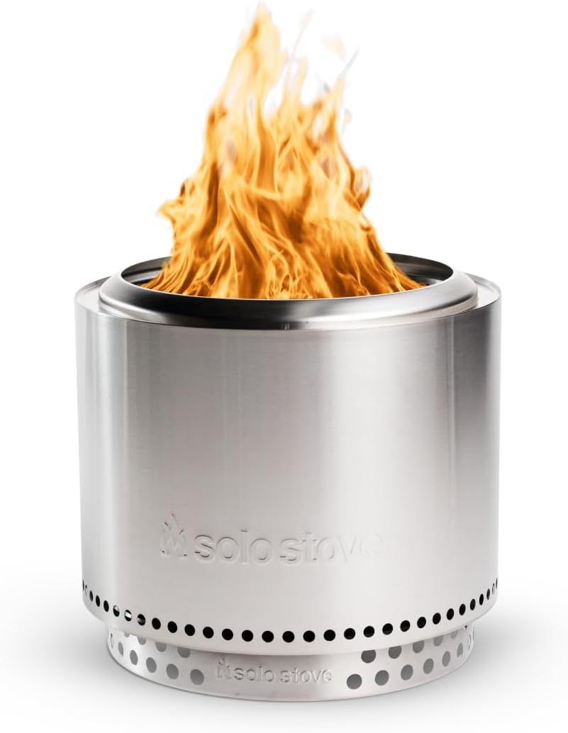 Solo Stove Bonfire 2.0 with Stand, 19.5 Inch Smokeless Fire Pit with Removable Ash Pan - Portable Outdoor Fire Pit - Stainless Steel Wood Burning Fireplace, Ideal for 4-6 People, 21.75 lbs wourant