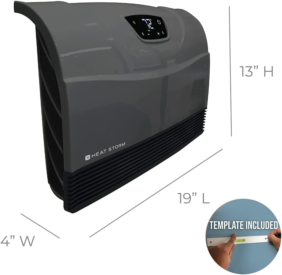 Heat Storm HS-1500-PHX-WIFI Infrared Heater, Wifi Wall Mounted wourant