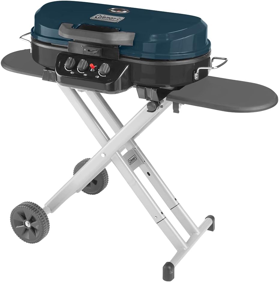 RoadTrip 285 Portable Stand-Up Propane Grill with 3 Adjustable Burners & Instastart Ignition, 20,000 BTUs of Power for Outdoor Cooking, Camping, Tailgating, Grilling, BBQs, & More wourant
