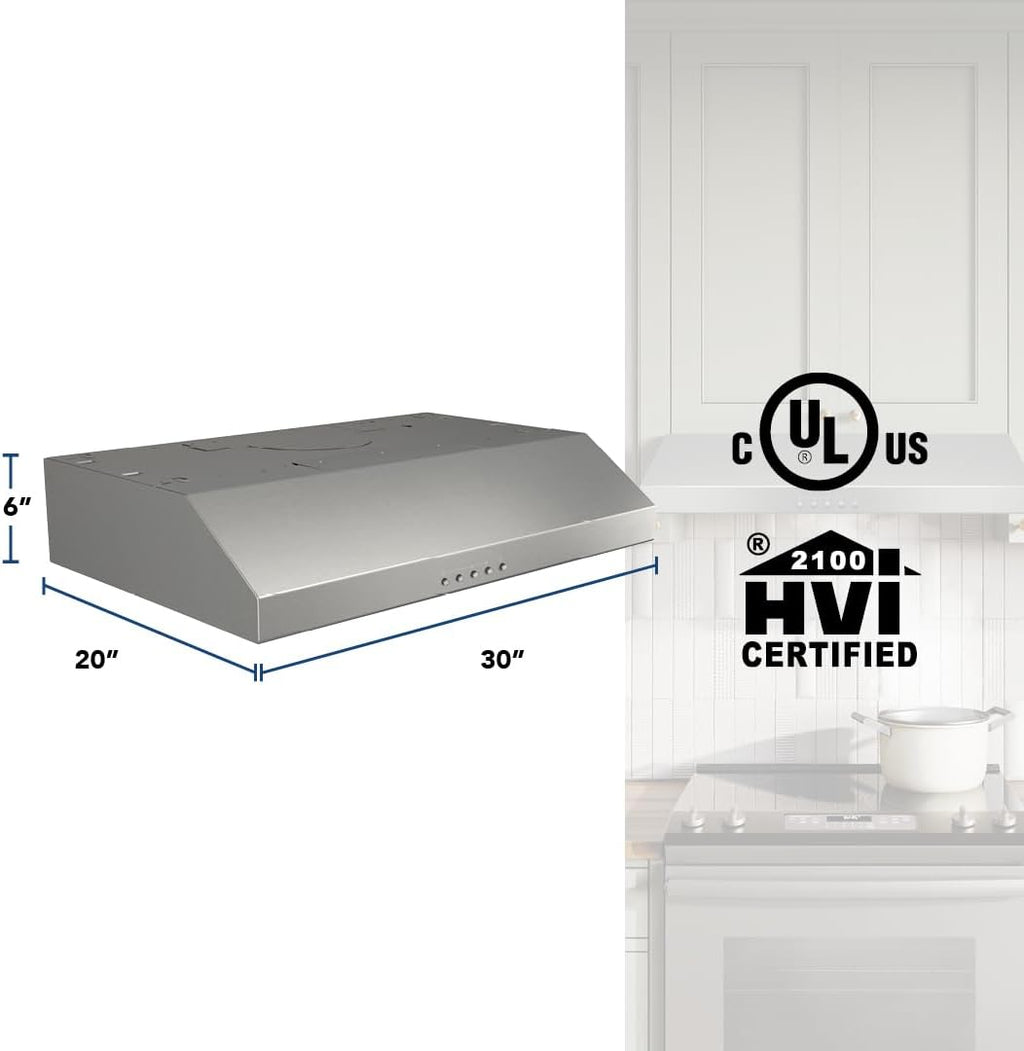 Broan-NuTone Three-Speed Glacier Undercabinet Range Hood with LED Light, ADA Compliant wourant