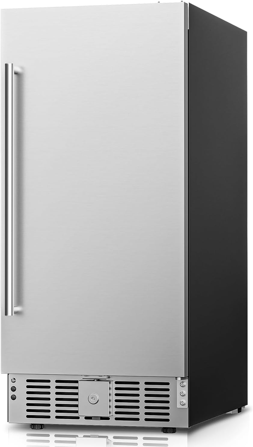 Beverage Refrigerator Cooler - 126 Can Mini Fridge Glass Door for Drinks Soda Beer Wine - Small Refrigerator for Office Bedroom Home Bar, 4 Adjustable Shelves, 3.2 Cu.Ft, Silver wourant