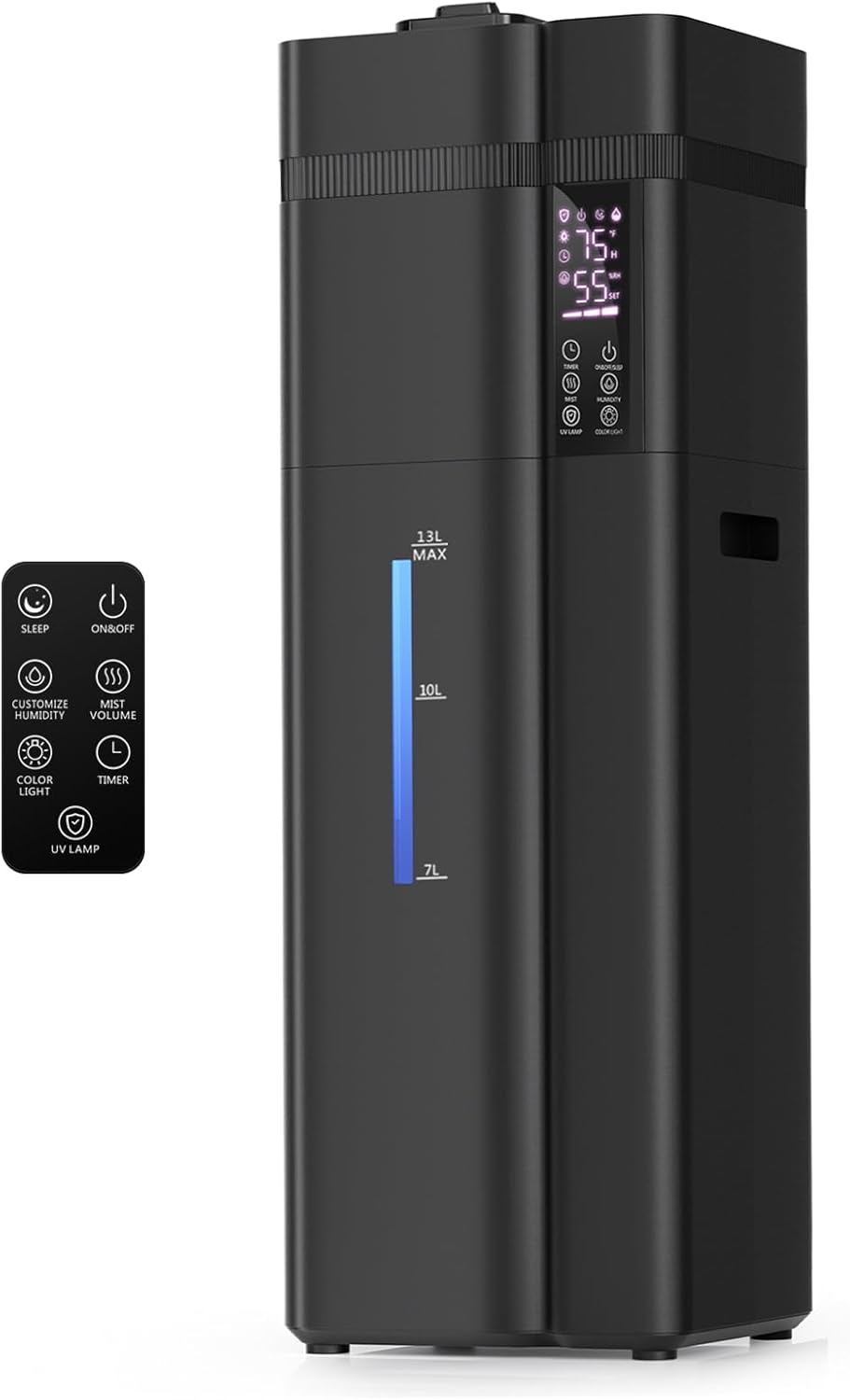 13L/3.43Gal Humidifier 800 feet coverage, 100 hours run time, automatic humidity control wourant
