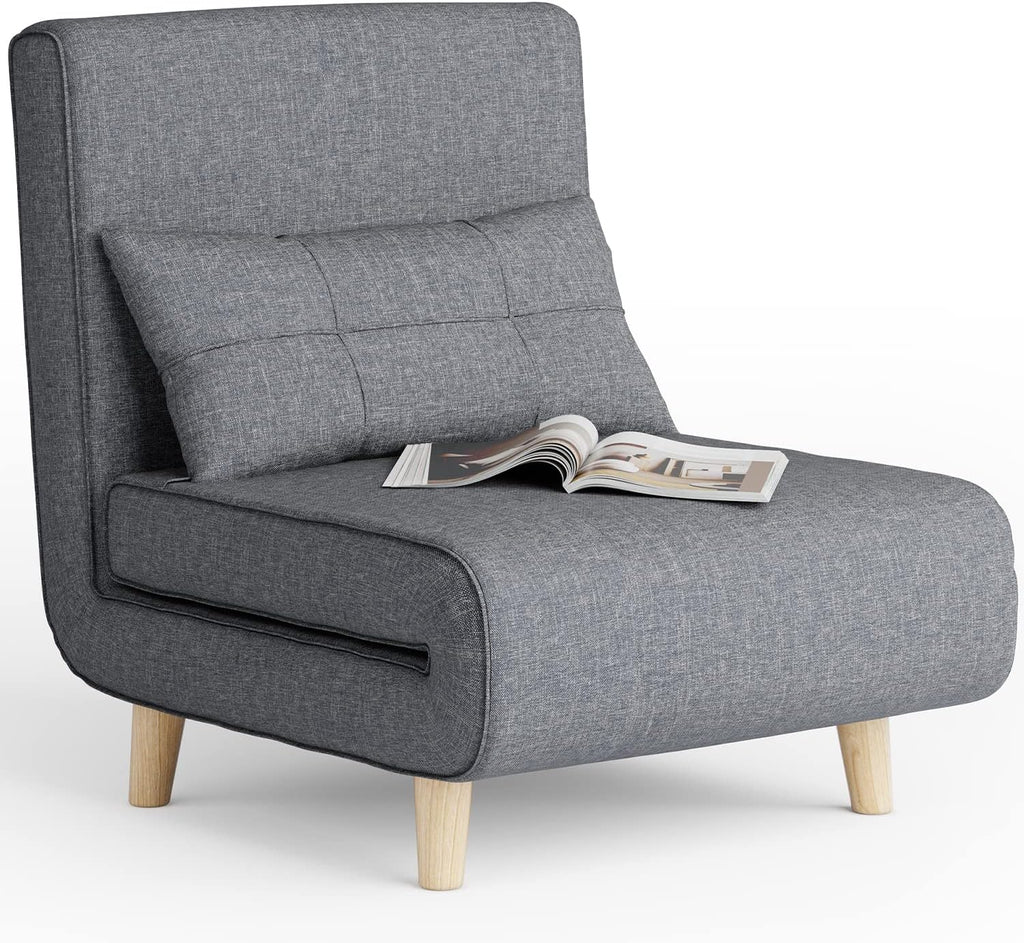 3-in-1 sleeper chair bed convertible chair bed futon sofa with adjustable backrest wourant