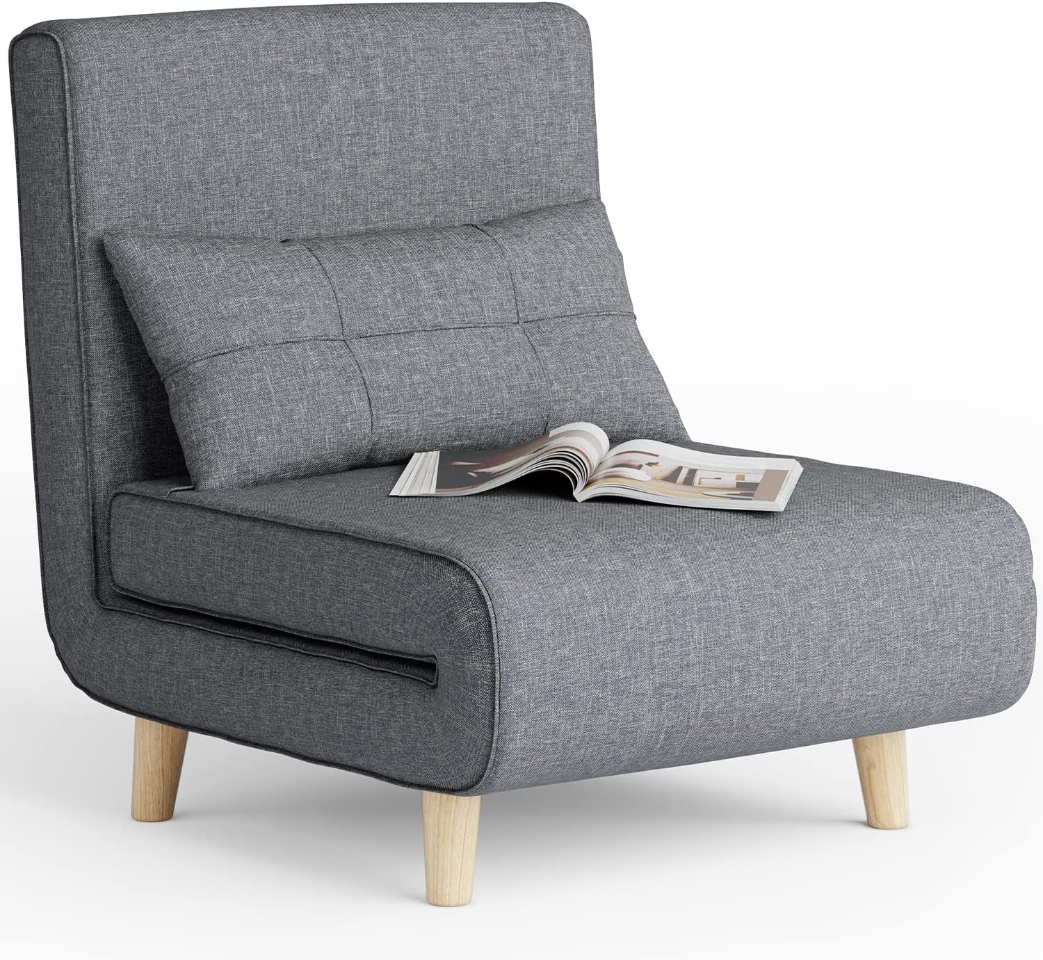 3-in-1 sleeper chair bed convertible chair bed futon sofa with adjustable backrest wourant