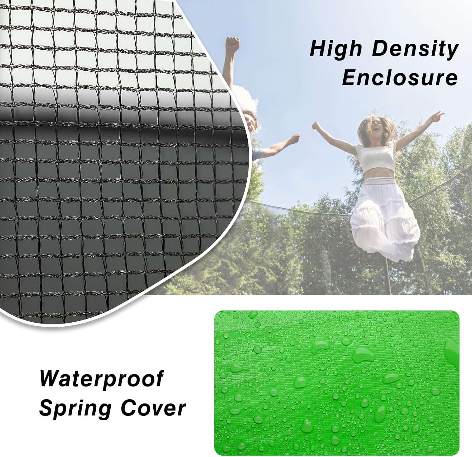 AOTOB 8FT 10FT 12FT 14 FT 15FT Trampoline with Safety Enclosure Net Outdoor Trampoline wourant