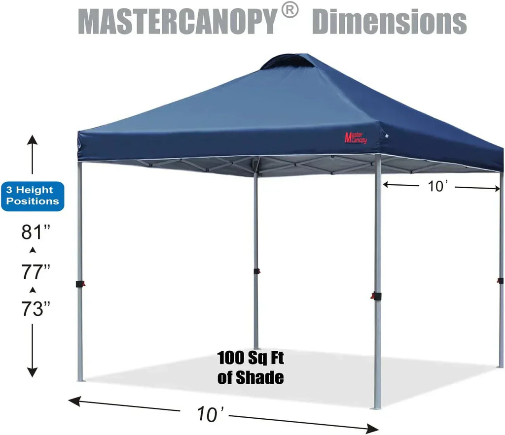 Durable Pop-up Canopy Tent with Roller Bag (10x10 Black) wourant