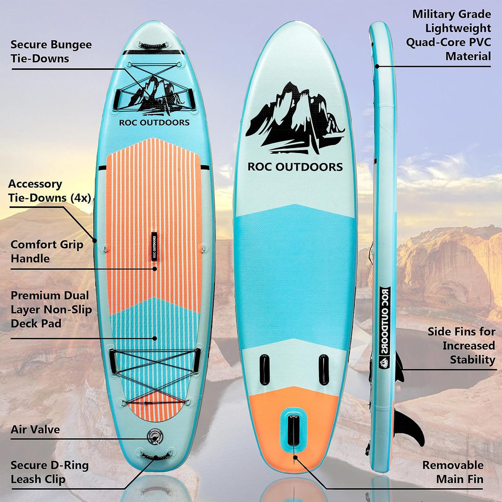 ROC inflatable stand-up paddle board SUP paddle board accessories Anti-slip comfortable deck wourant
