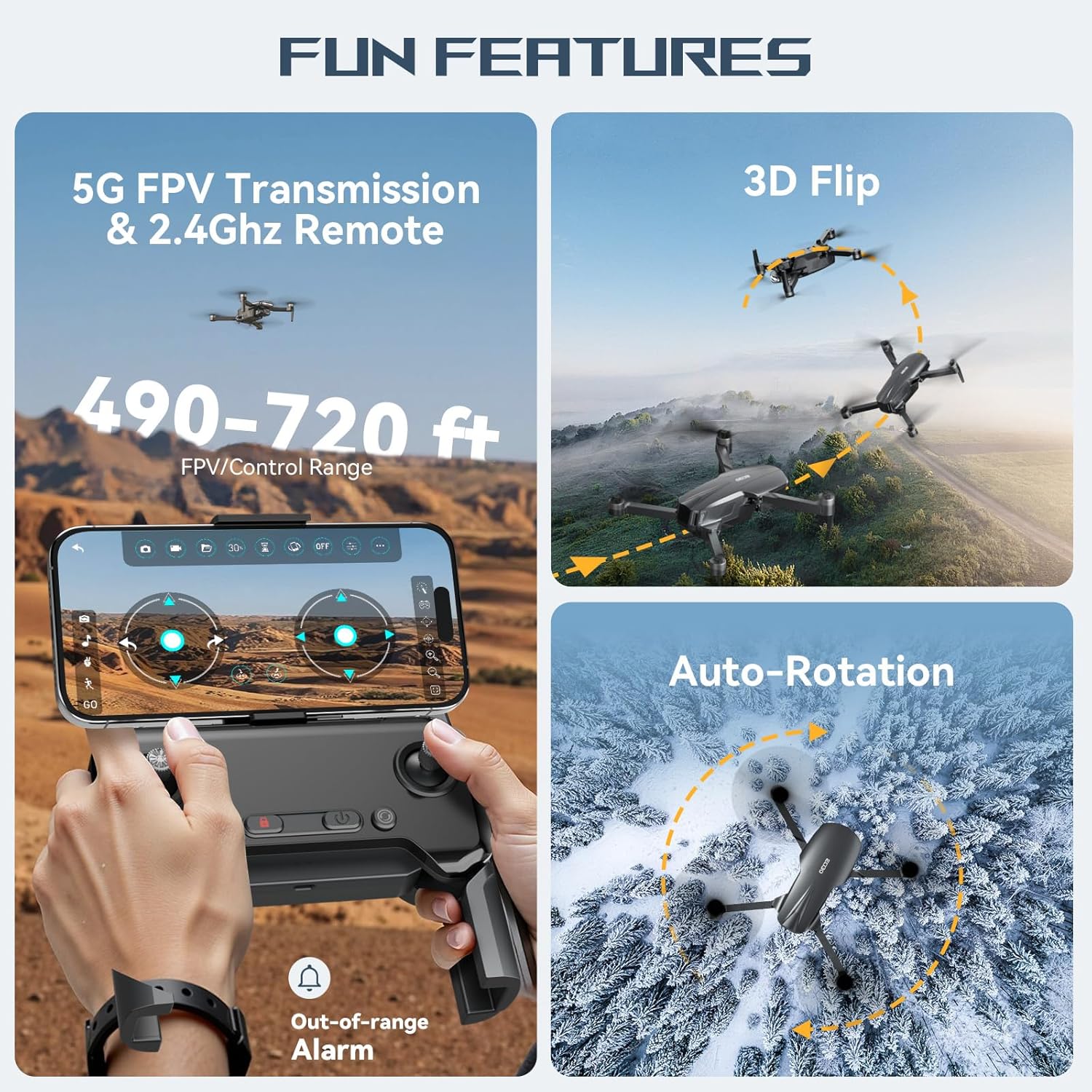 Adult Brushless Motor Drone with Camera 4K UHD Long Range FPV Video wourant