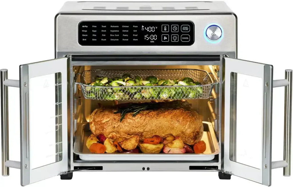 Emeril Lagasse 26 QT Extra Large Air Fryer Convection Toaster Oven with French Doors wourant