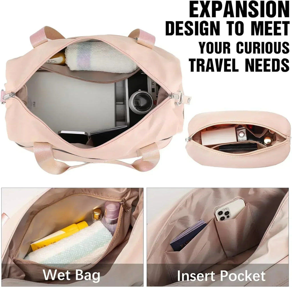 LONG VACATION 6 Piece Luggage Set Carry on Suitcase with ABS+PC hardshell Spinner Wheels wourant