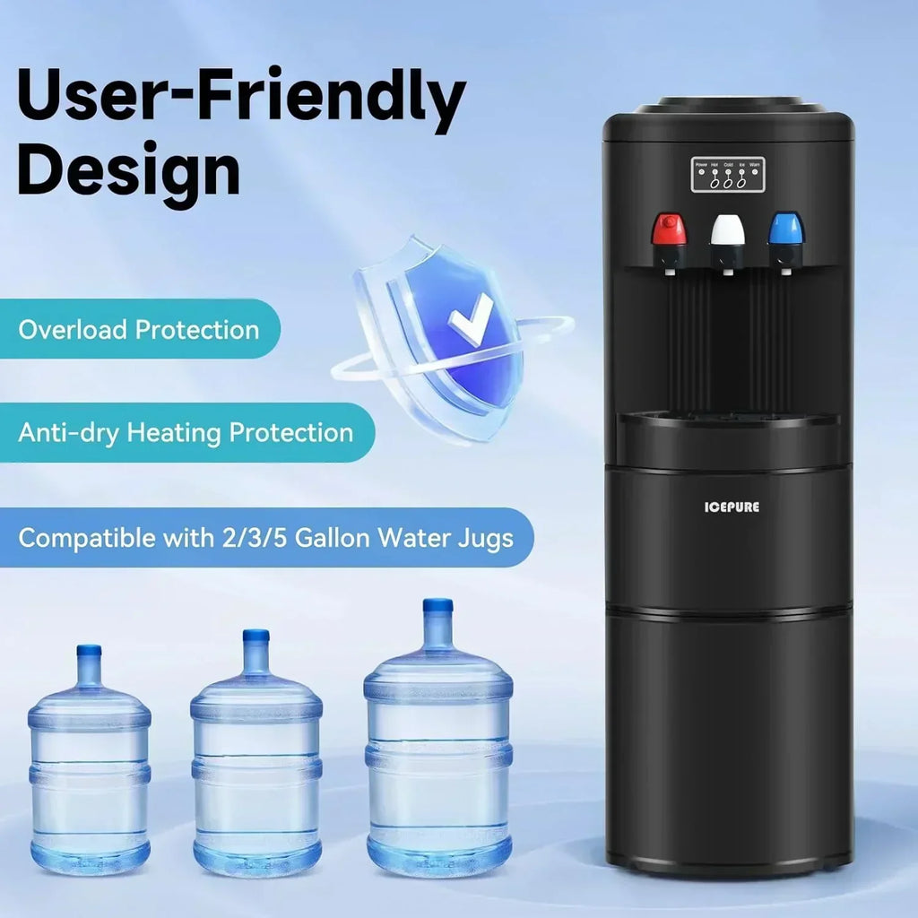 ICEPURE Water Dispenser with Ice Maker 3-in-1 Hot and Cold Water Cooler Ice Maker Machine wourant