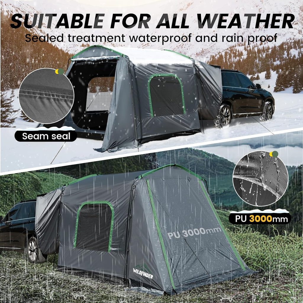 SUV Tent 5-9 Person Rectangle Car Tent for Family Waterproof Windproof for Car Camping Tents wourant