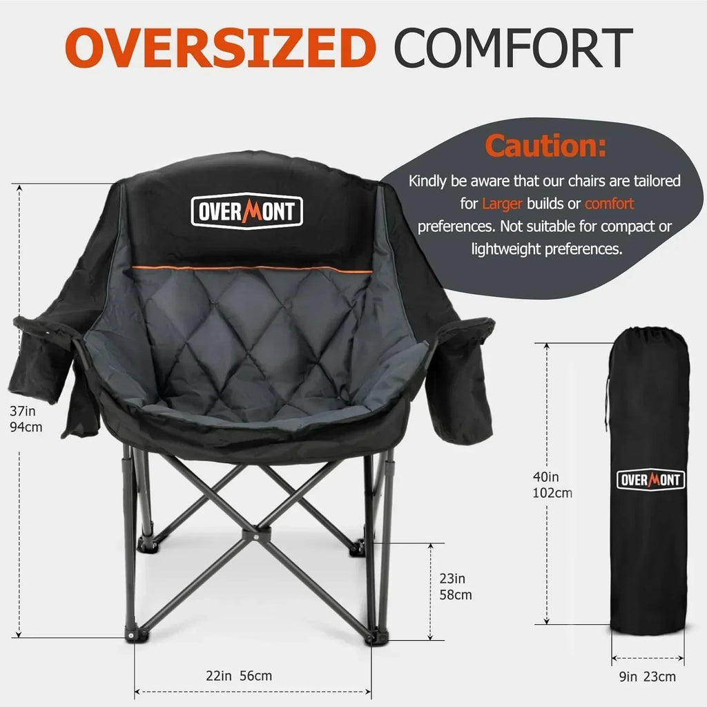 Extra Large Double Camping Chair 2 Person Comfortable Sofa Chair Adult Loveseat Lawn Chair wourant