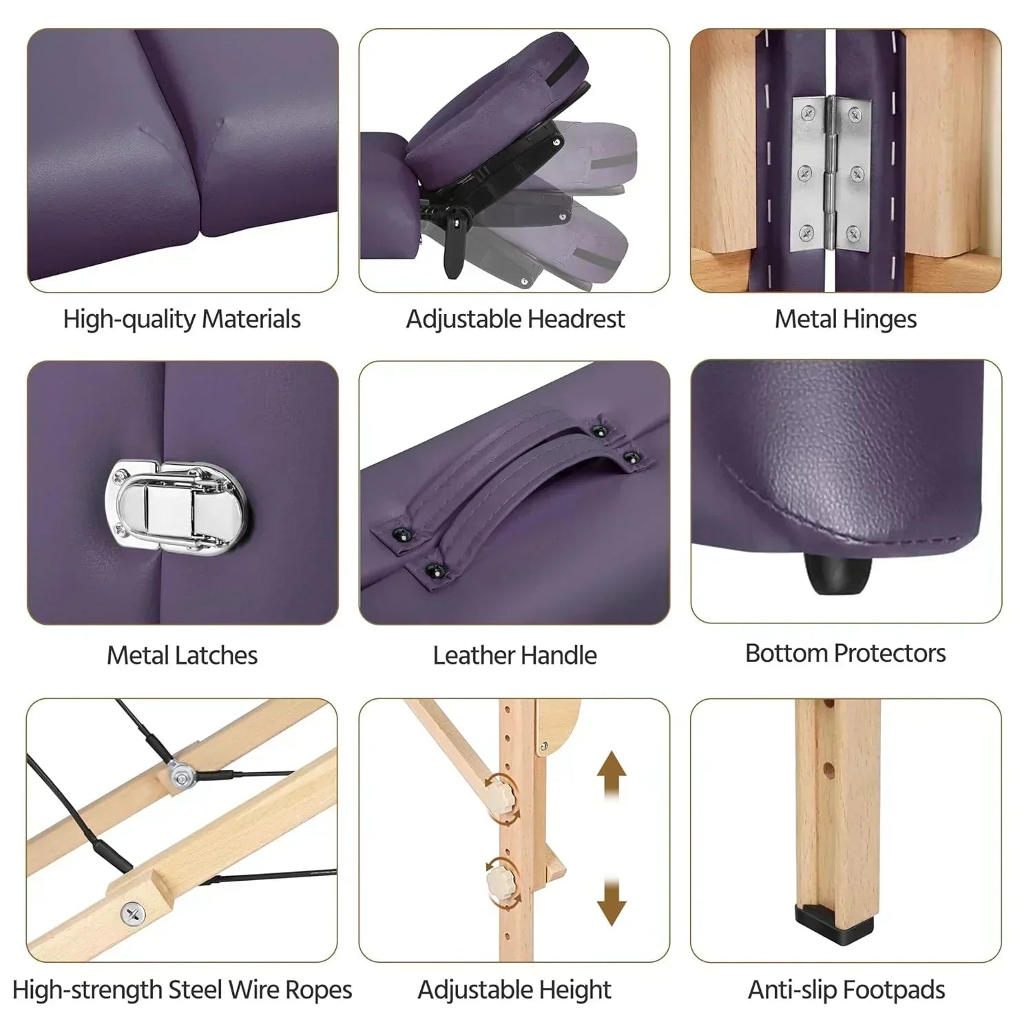 Yaheetech Massage Table Portable Lash Beds Spa Bed Massage Couch Foldable Spa Tables wourant