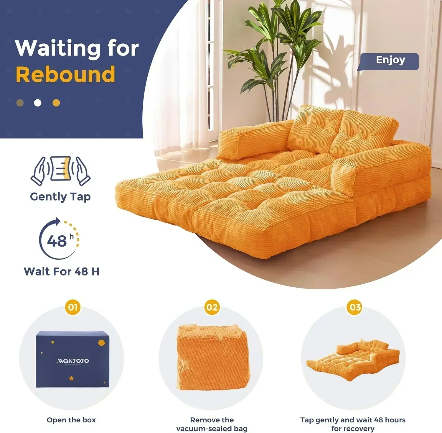 Folding Sofa Bed L-Shaped Convertible Sofa Bed with Armrests and Pillows wourant