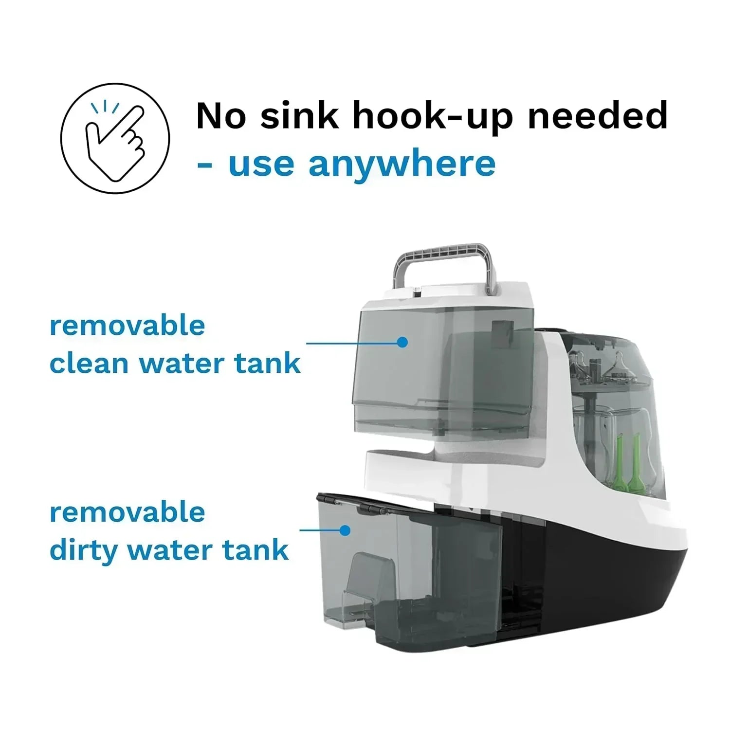 Bottle Washer Pro Baby Bottle Washer Sterilizer Dryer All in One Machine Cleans Bottles wourant