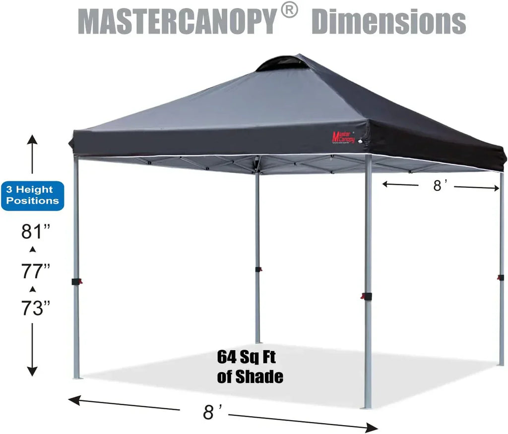 Durable Pop-up Canopy Tent with Roller Bag (10x10 Black) wourant