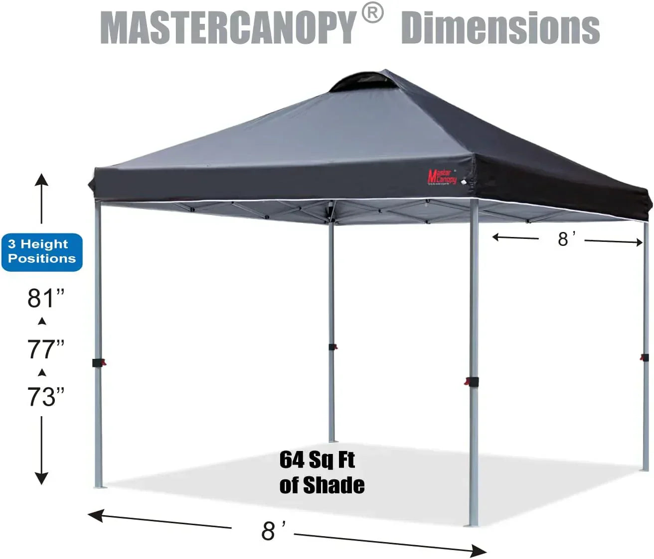 Durable Pop-up Canopy Tent with Roller Bag (10x10 Black) wourant