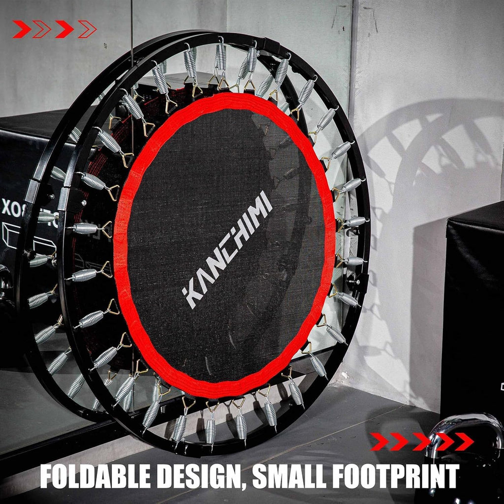 Kanchimi 40" 48" Folding Mini Fitness Indoor Exercise Workout Rebounder Trampoline wourant