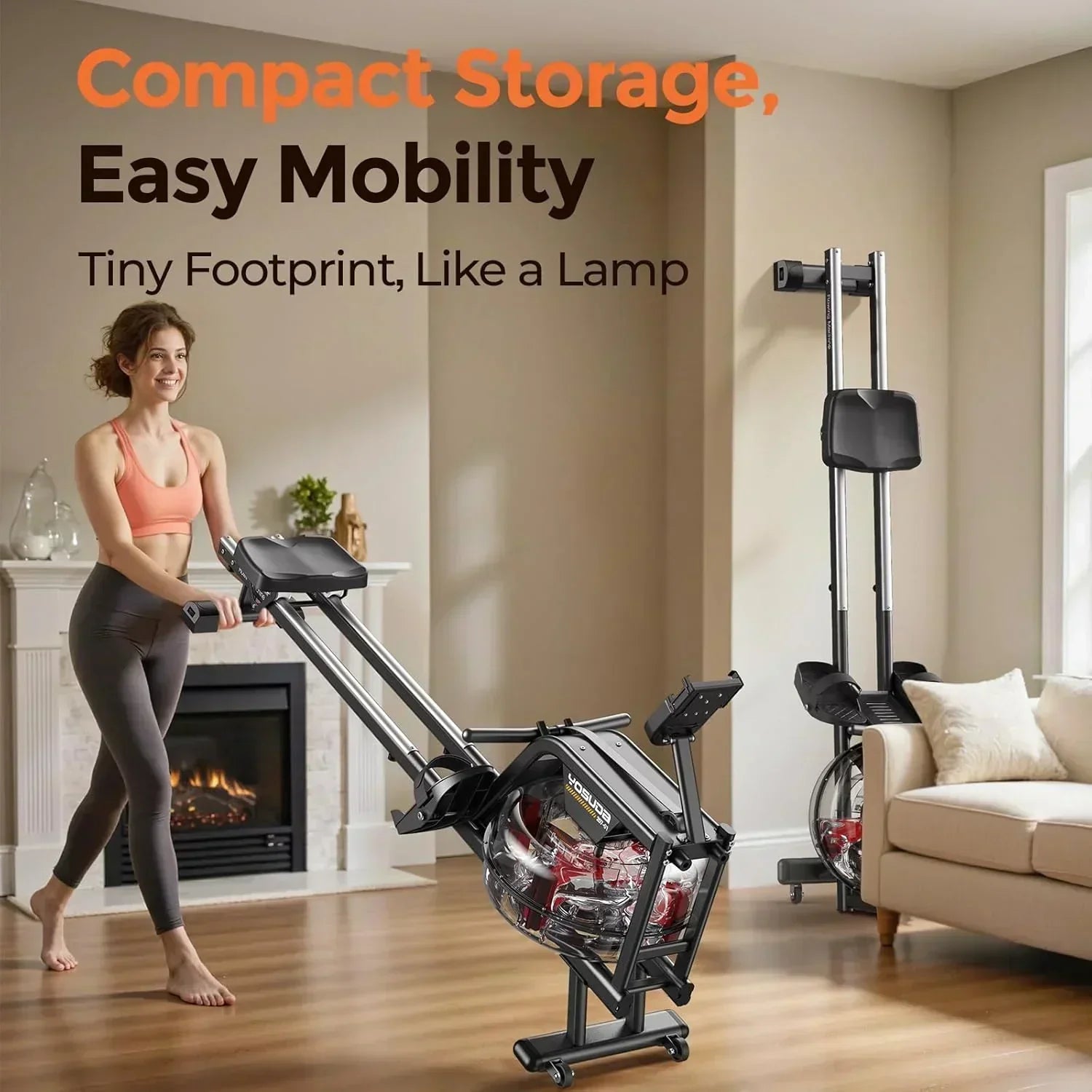 YOSUDA Home Magnet/Water Resistance Rowing Machine Support Bluetooth and Applications wourant
