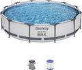 Steel Pro MAX 10 Foot x 30 Inch Round Metal Frame Above Ground Backyard Swimming Pool Set wourant