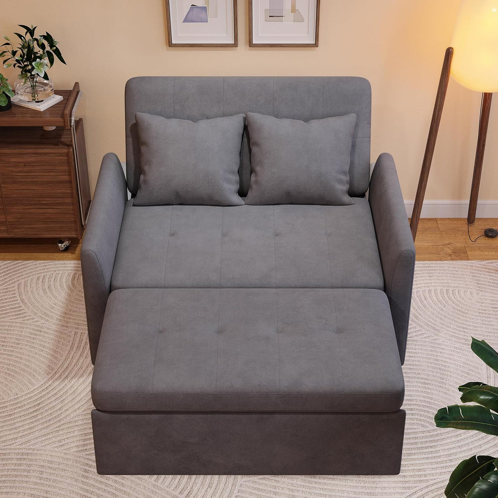 Sleeper Sofa Bed 3 in 1 Convertible Sleeper Couch Bed Pull Out Small Loveseat Sofa wourant
