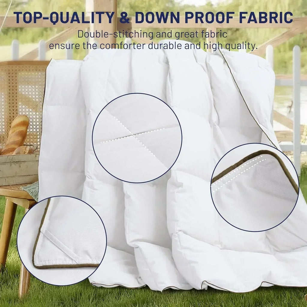Premium Down Comforter 3D Baffle Box Design wourant