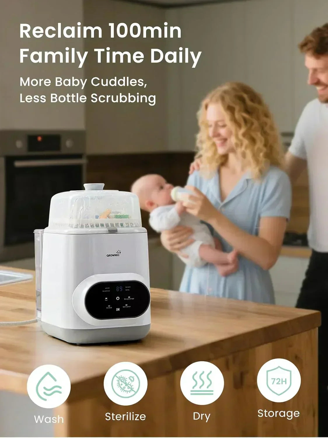 Bottle Washer Pro All-in-One Bottle Washer and Sterilizer Baby Bottle Washer for Bottles wourant
