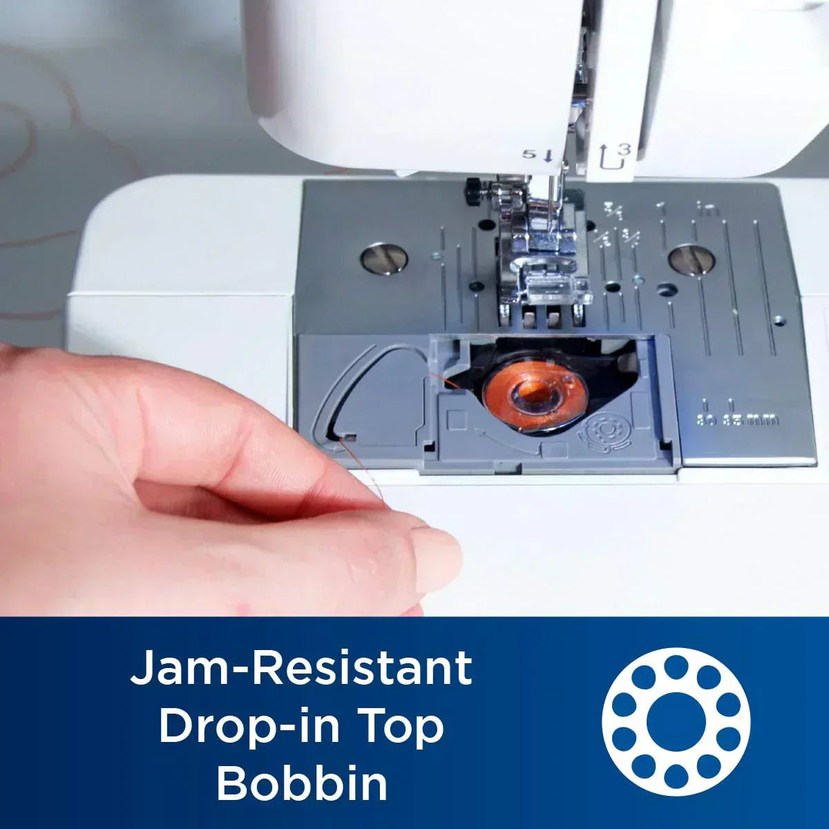 Sewing Machine, Strong Tough 37 Built-in Stitches Free Arm Option 6 Included Feet wourant