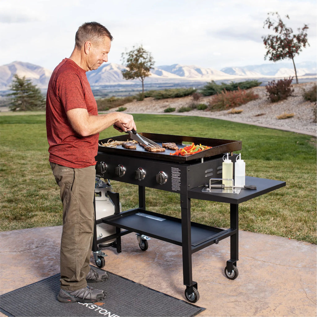 Blackstone 36 Inch Gas Griddle Cooking Station 4 Burner Flat Top Gas Grill Propane Fuelled wourant