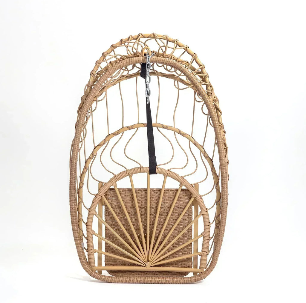 Yechen Indoor Outdoor Egg Hanging Chair Stand Patio Wicker Swing Egg Chair Swinging Chair wourant