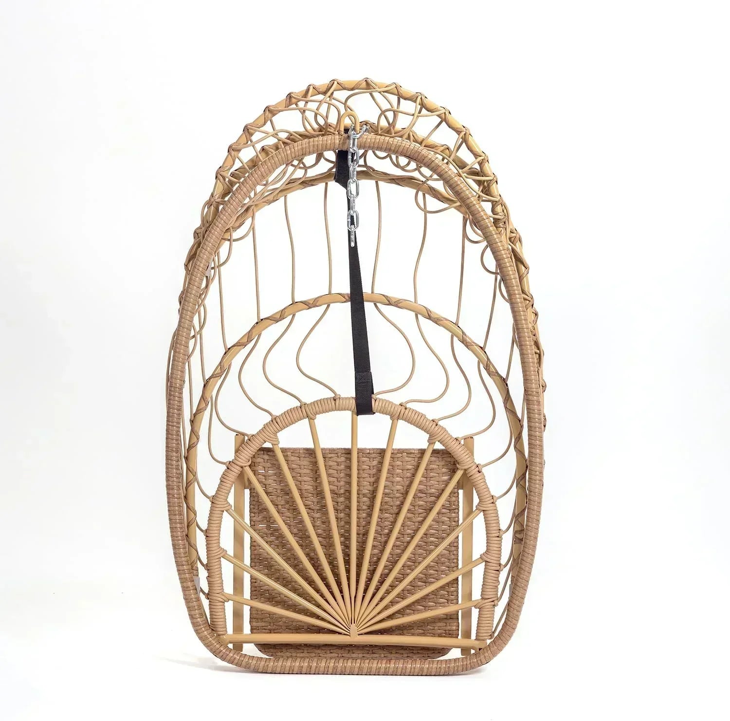 Yechen Indoor Outdoor Egg Hanging Chair Stand Patio Wicker Swing Egg Chair Swinging Chair wourant