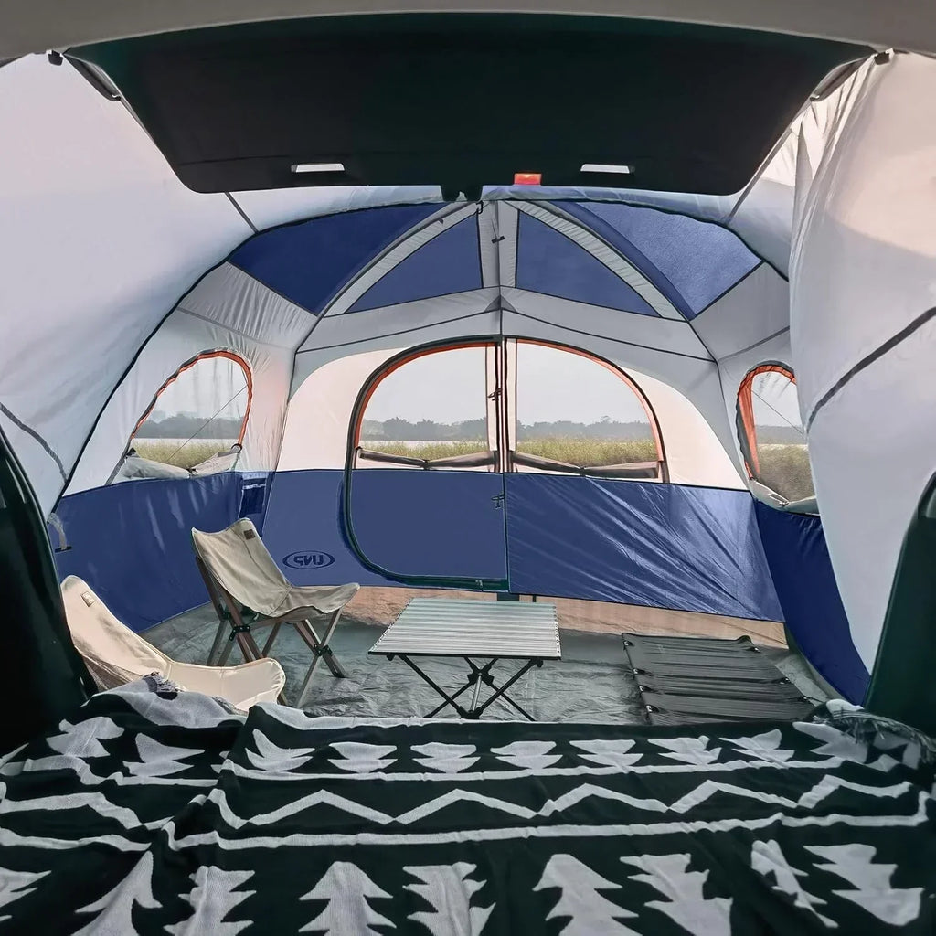 SUV Tent for Camping 6-Person SUV Tailgate Tent Easy Set Up with Rainfly 10'x9'x78in wourant