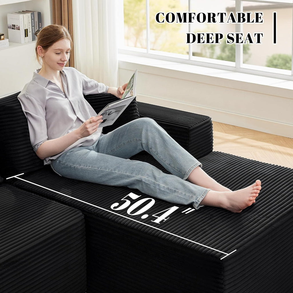 110-inch cloud sofa boneless sofa in the living room modular sofa with deep seats wourant