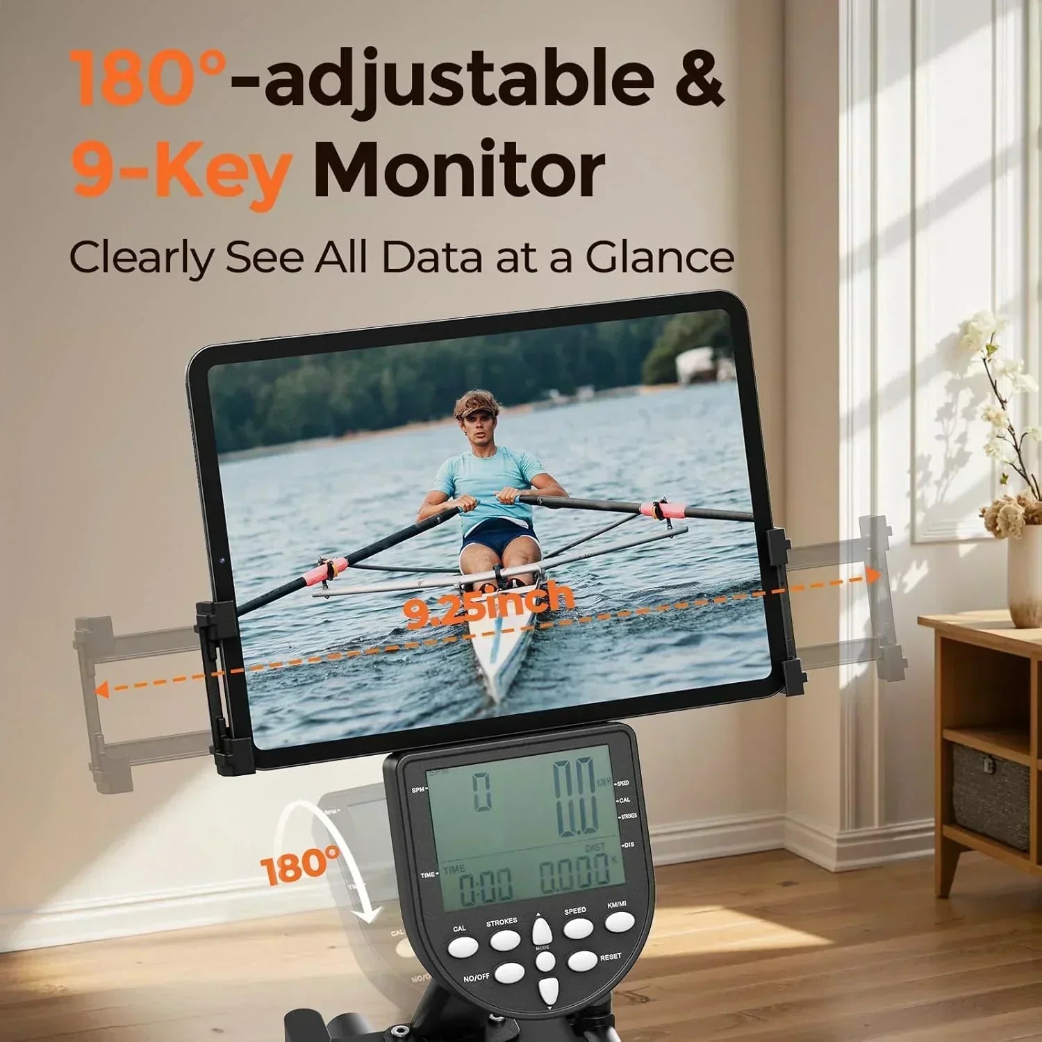 YOSUDA Home Magnet/Water Resistance Rowing Machine Support Bluetooth and Applications wourant