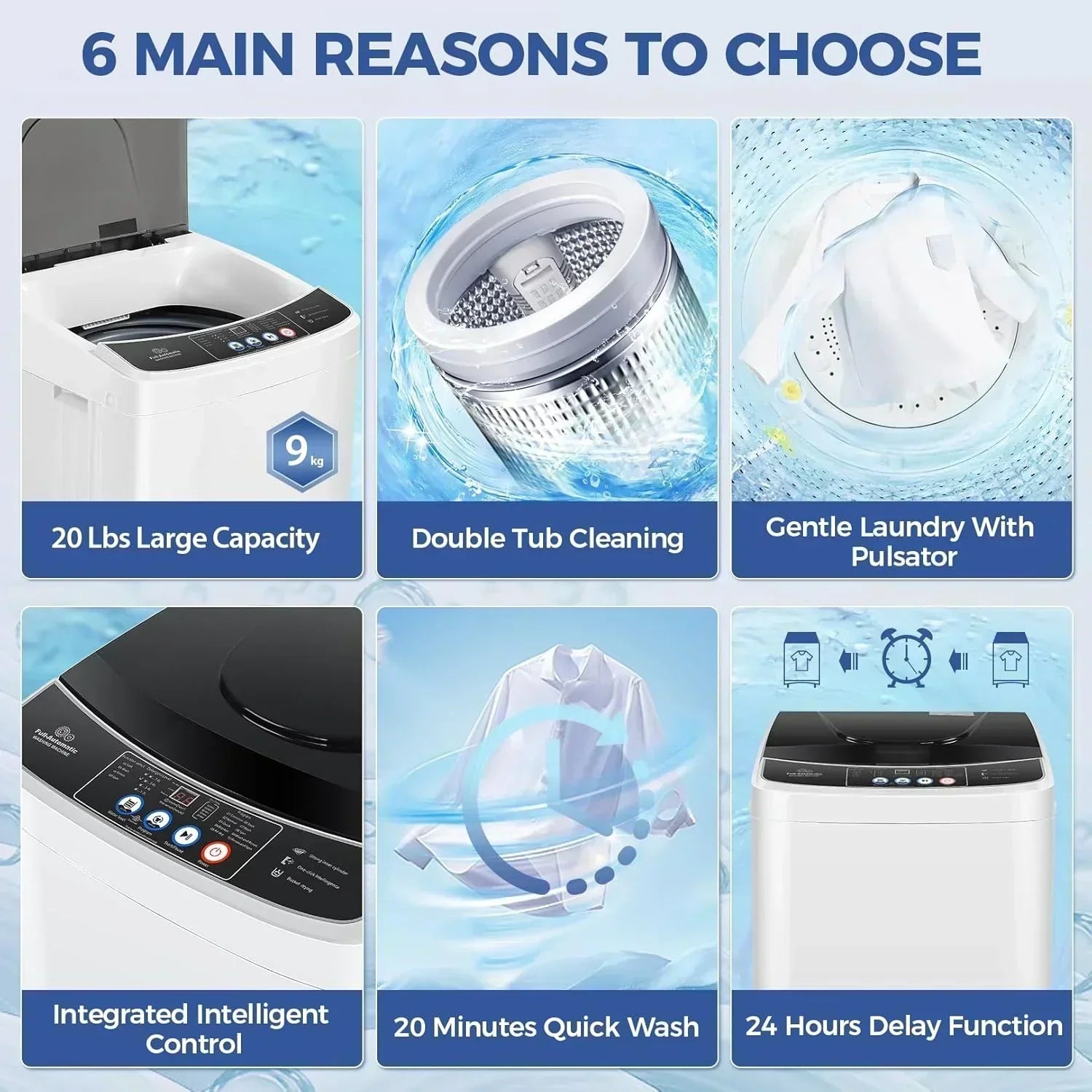 20Lbs Portable Washing Machine Nictemaw Portable Washer 2.8 Cu.ft Washer and Dryer Combo wourant