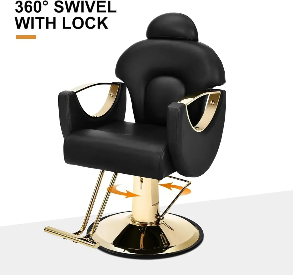 Artist Hand Salon Chair Reclining Barber Chair Oversized Hydraulic Pump Hair Salon Chair wourant