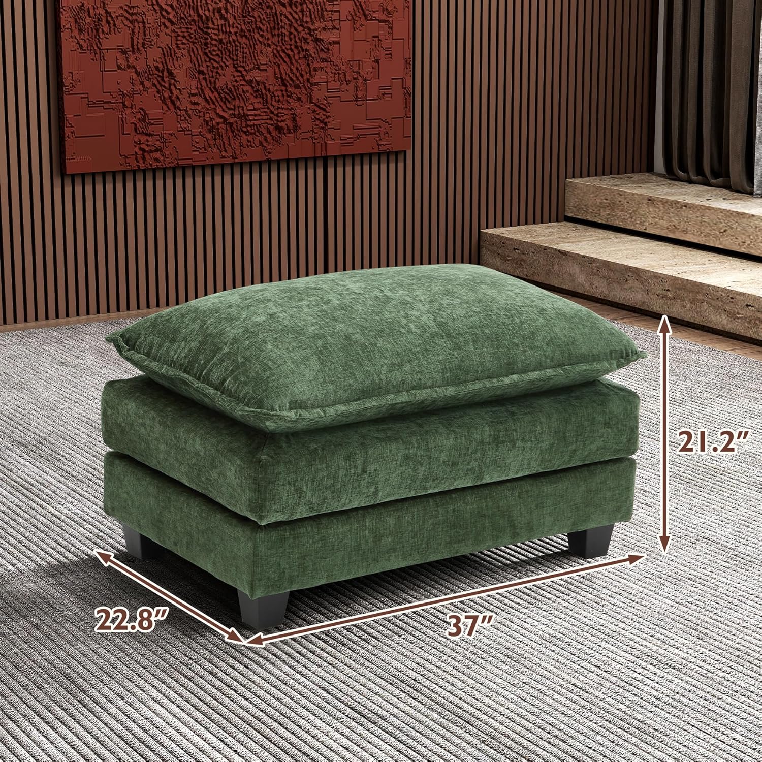 ihanherry 146-inch U-shaped modern sofa modular area cloud sofa wourant