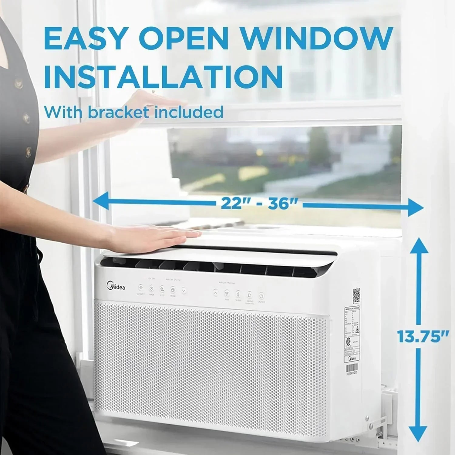 Midea 12,000 BTU U-Shaped Smart Inverter Window Air Conditioner Cools up to 550 square feet wourant