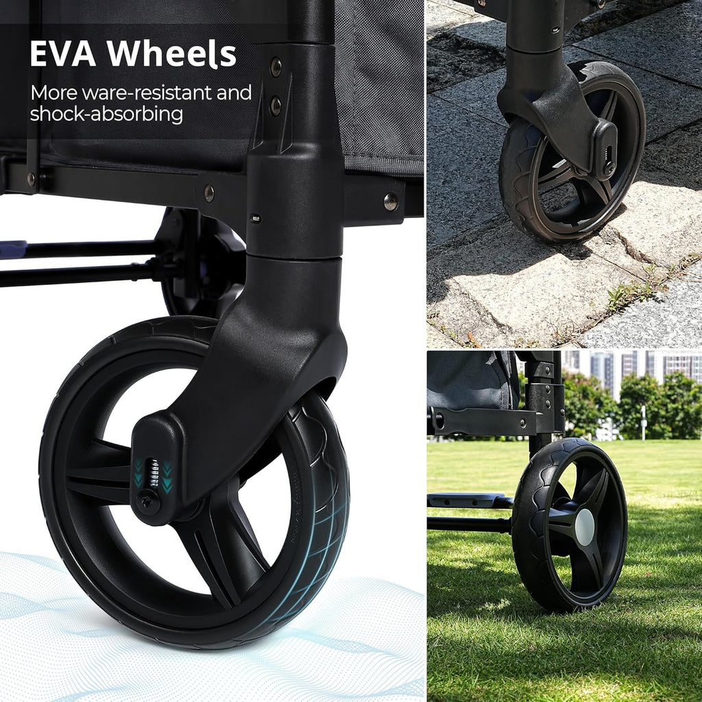 Stroller Wagon for Kids Wagon Stroller Toddlers 2 Seaters All-Terrain Baby Wagon Outdoor wourant