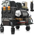 Double Decker Wagon Heavy Duty Collapsible 600LBS 400L Capacity Foldable Utility Cart wourant