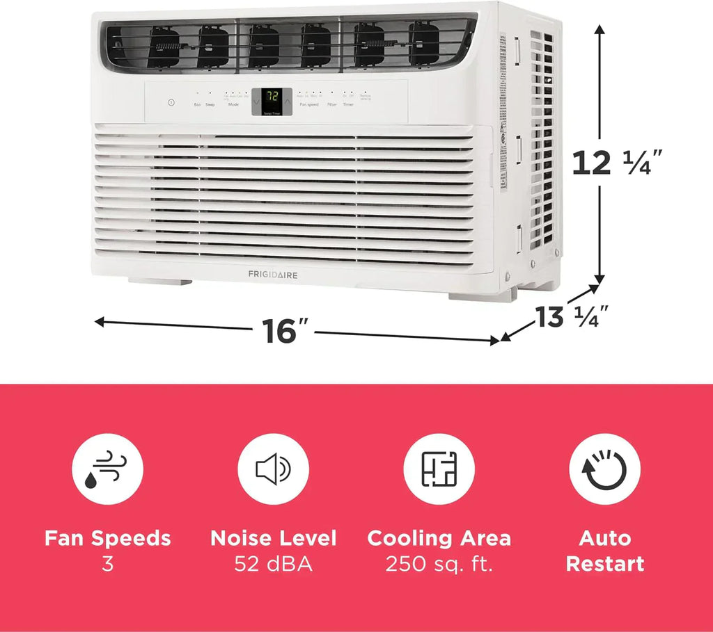 Frigidaire 5,000 BTU Window Air Conditioner Remote Control Cools Up to 150 Sq. Ft. Quiet Operation wourant