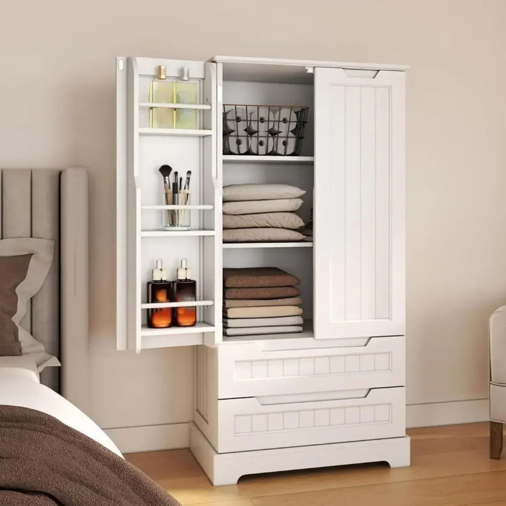Gizoon Kitchen Pantry Cabinet with Drawers Freestanding Bathroom Storage Cabinet with Doors wourant