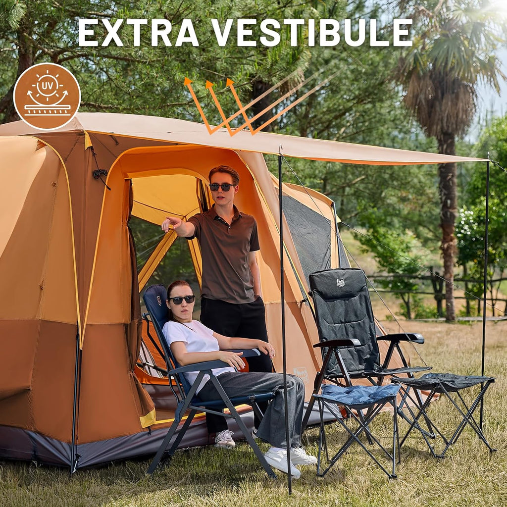 TIMBER RIDGE 5-9 Person SUV Tent with Screen Porch and Awning for Family Camping Weather Resistant wourant