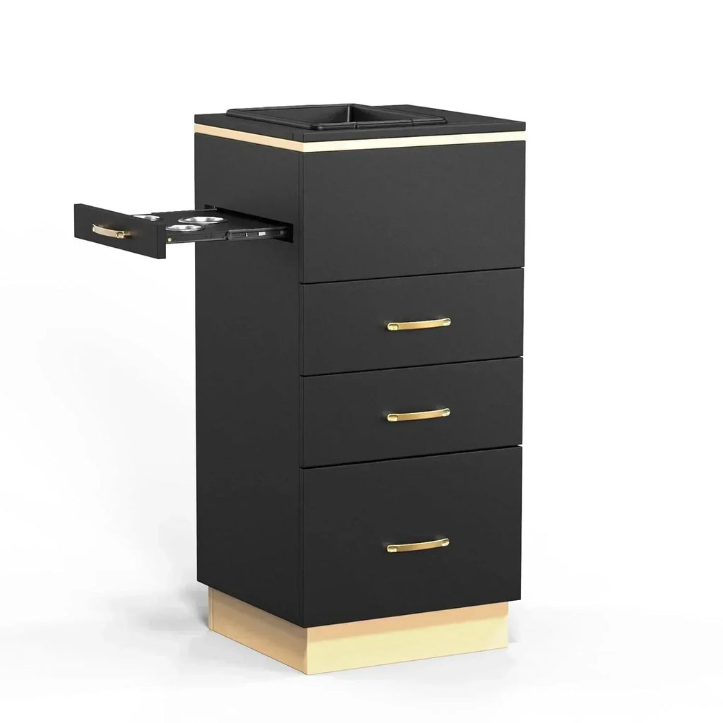 OmySalon Salon Storage Station Barber Stations Beauty Salon Spa Equipment with 3 Drawers wourant