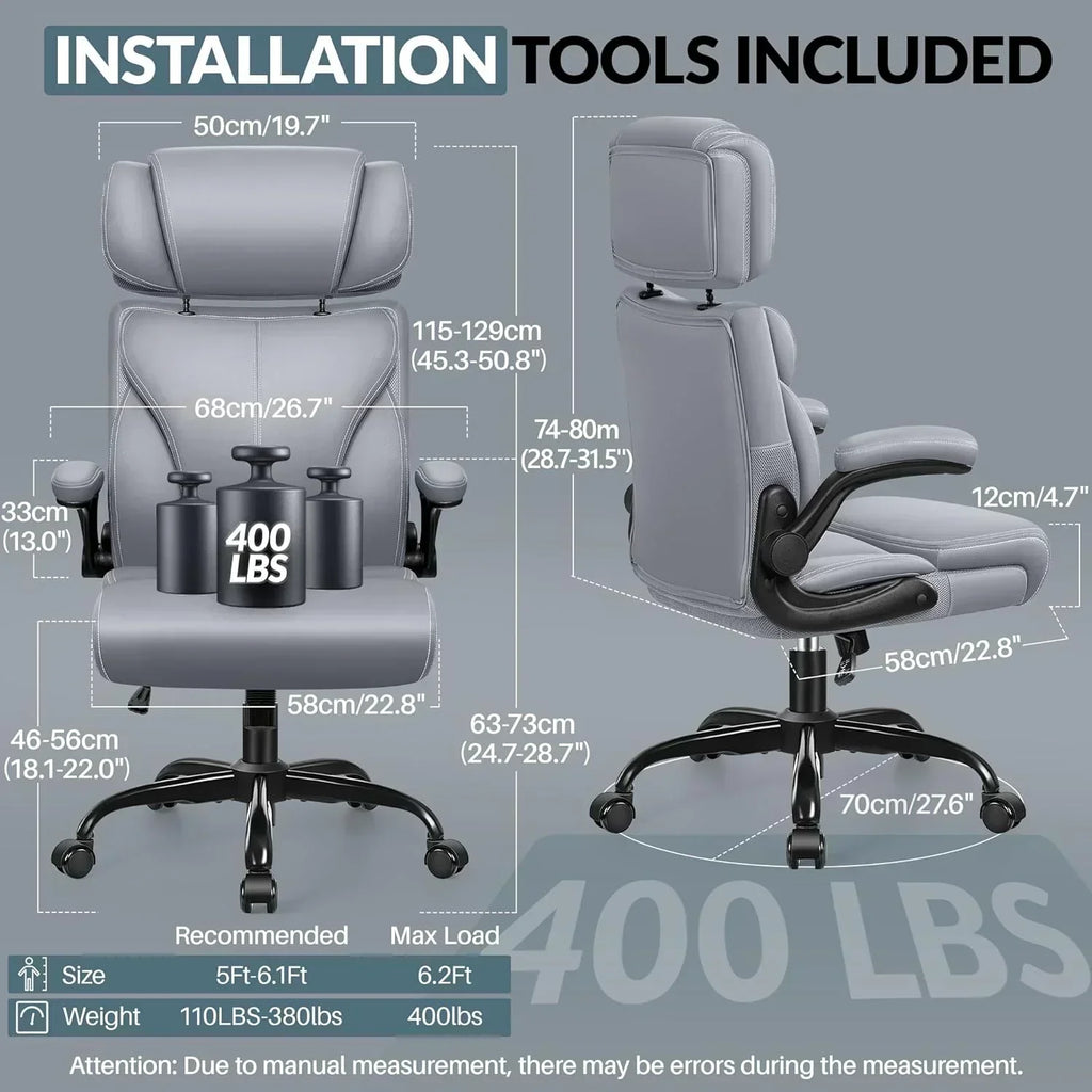 Office Chair Large High-Foot Computer Desk Chair Chair Lumbar Support Rotating Computer Chair wourant