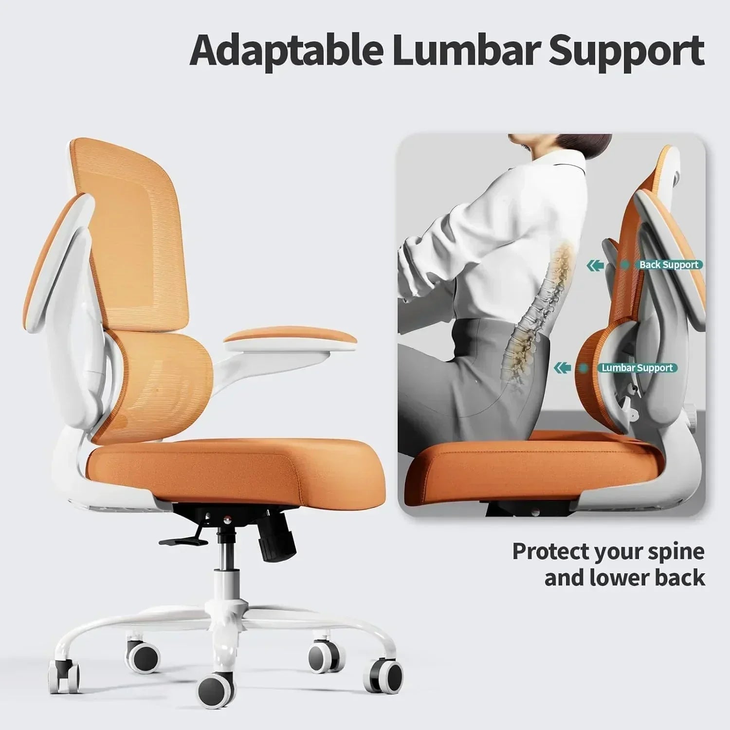 TRALT Office Chair Ergonomic Desk Chair 330 lbs Home Mesh Gaming Chair with Wheels wourant