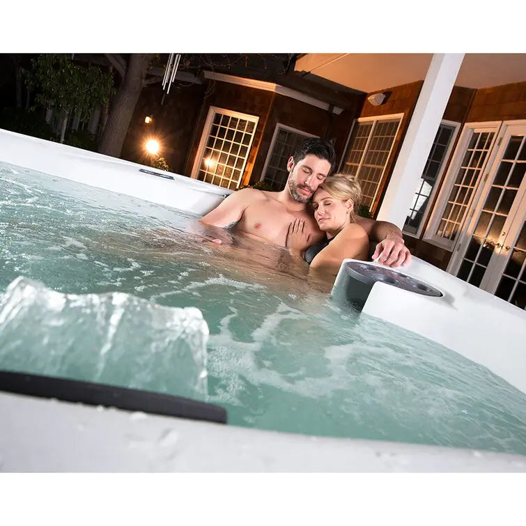 Lifesmart Spas 110 Volt 5 Person 23 Jet Rectangle Plug And Play Hot Tub with Ozonator in Espresso wourant