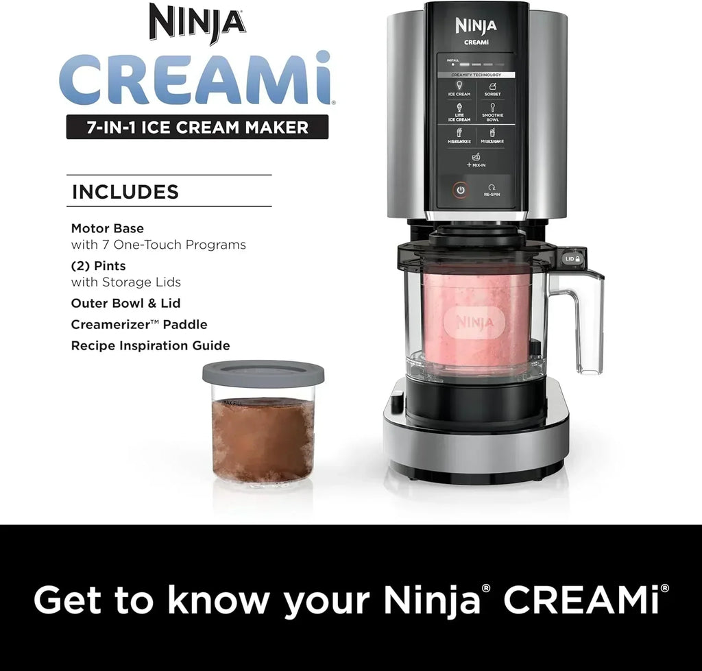 Ninja NC301 CREAMi Ice Cream Maker for Gelato Mix-ins Milkshakes Sorbet Smoothie Bowls More wourant